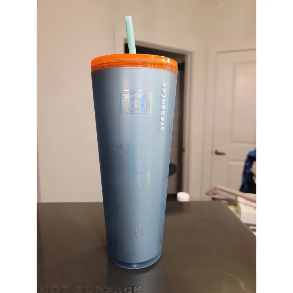 Starbucks Blue Soft Touch Emoji Venti Tumbler